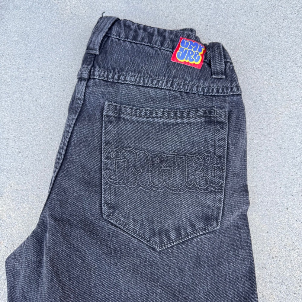 Empyre Boys Skate Jeans Washed Black Loose Fit Denim Pants Size 24